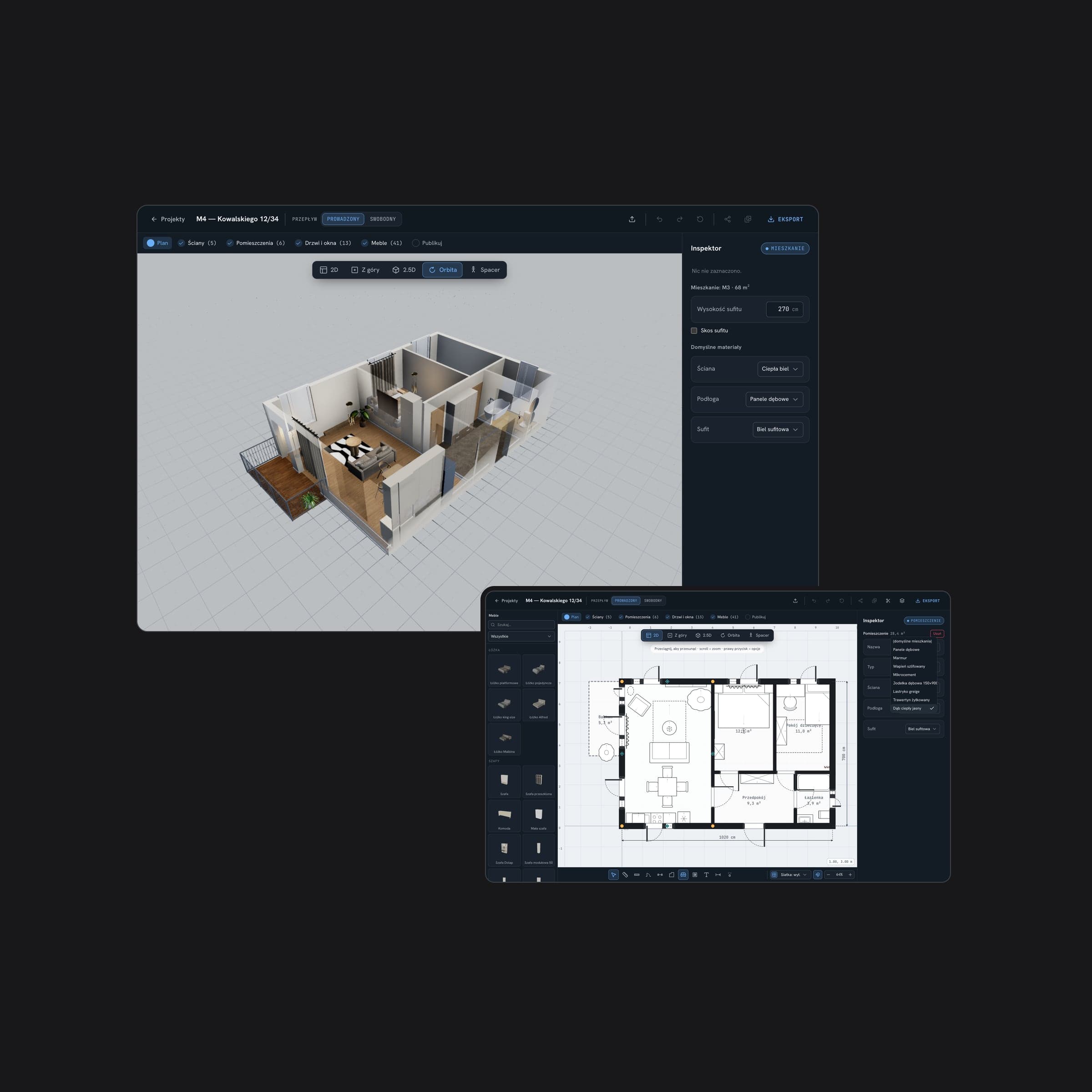 STAGR: 3D model and floor plan editor on desktop